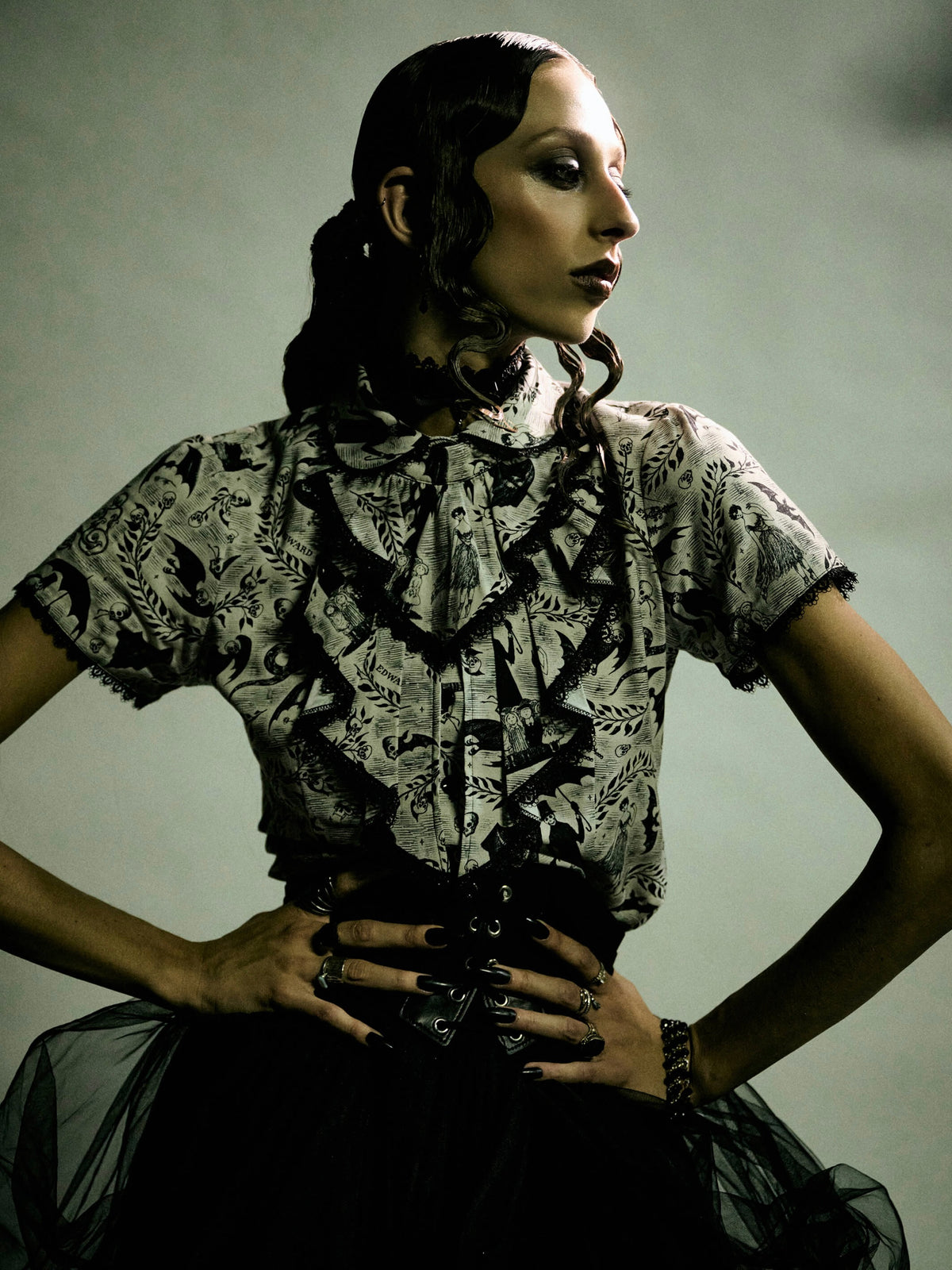 Edward Gorey Victorian blouse