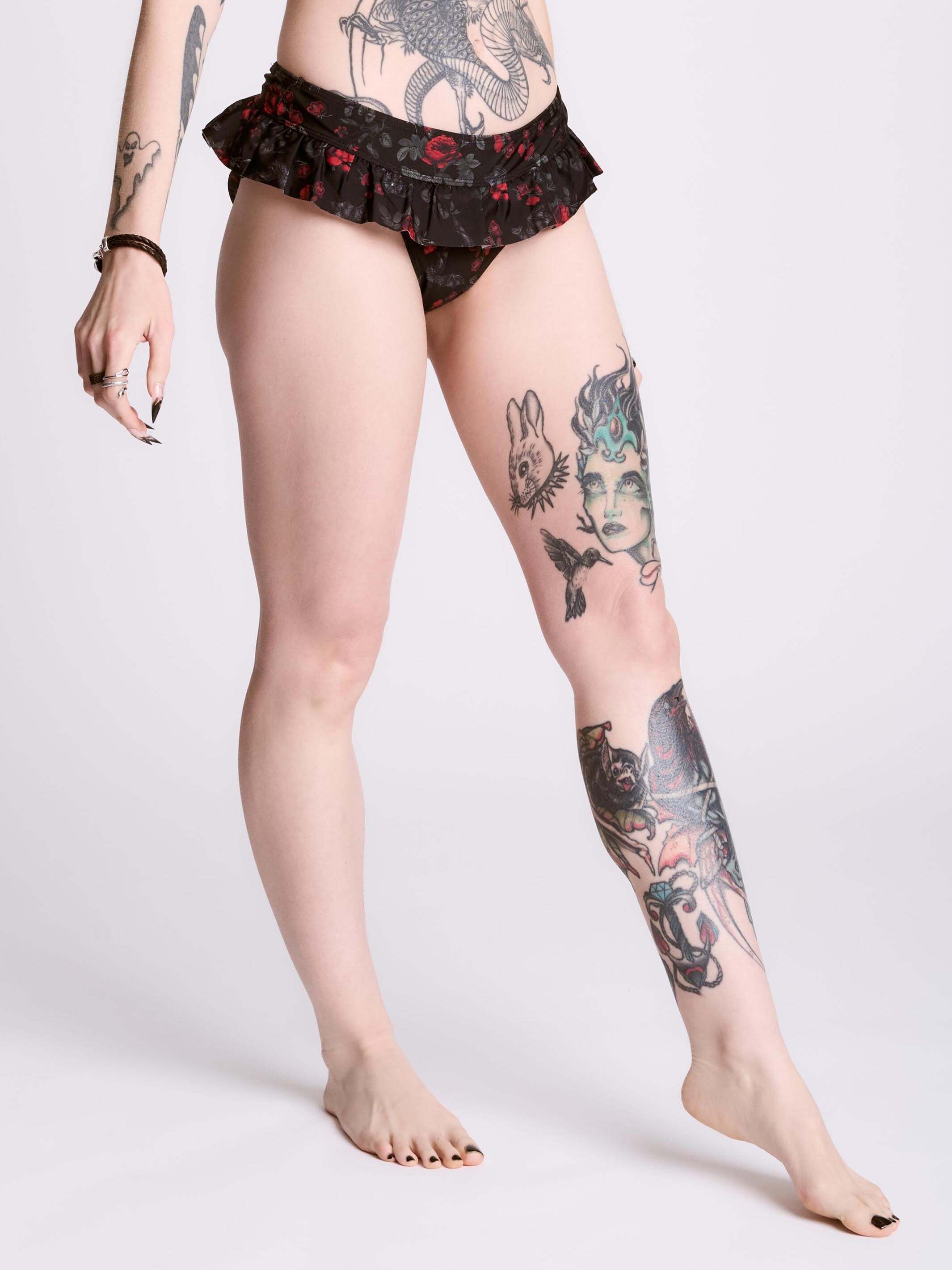 BAT ROSES SWIM BOTTOMS