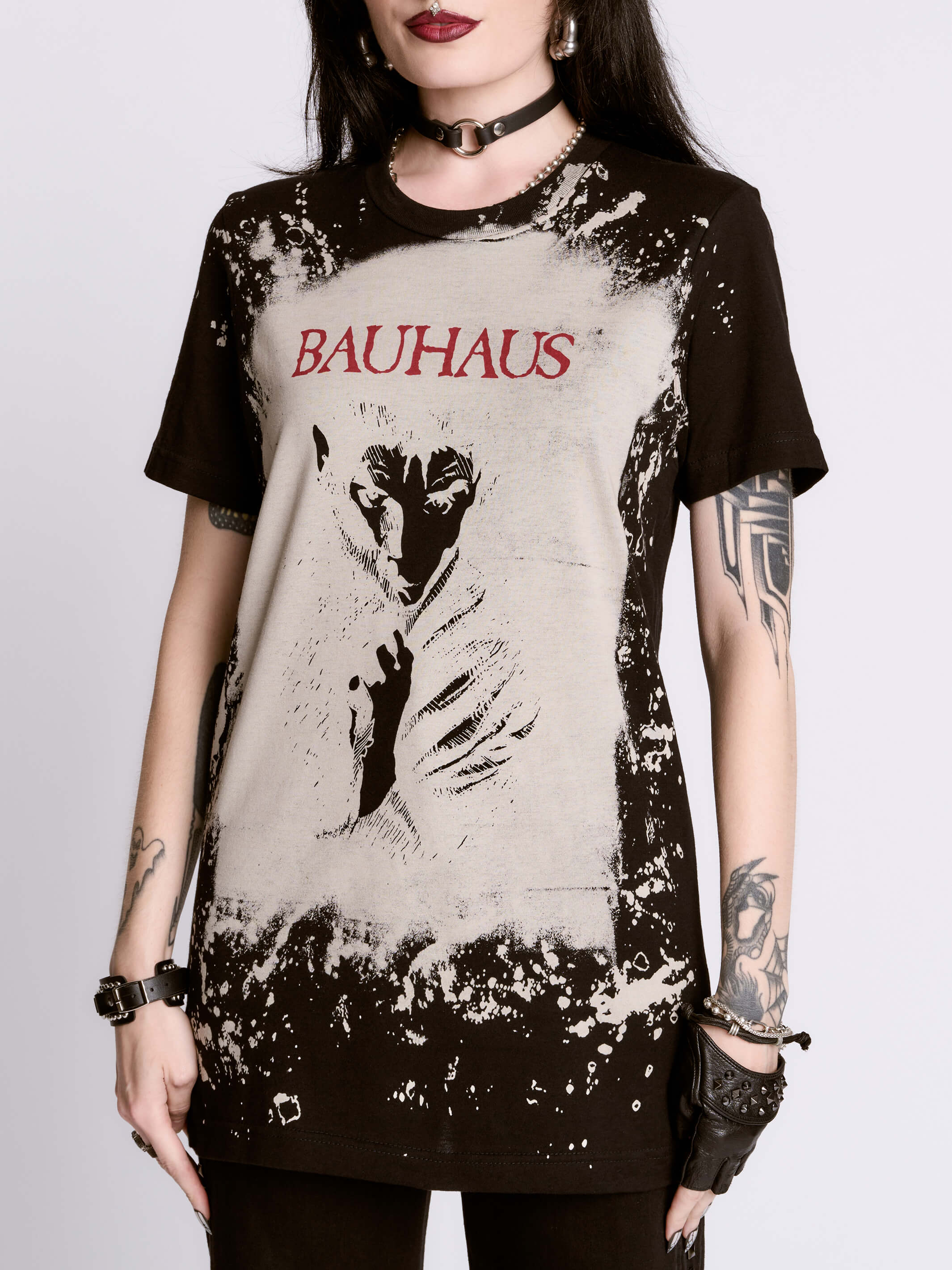 BAUHAUS SPLATTER BLEACH SHIRT