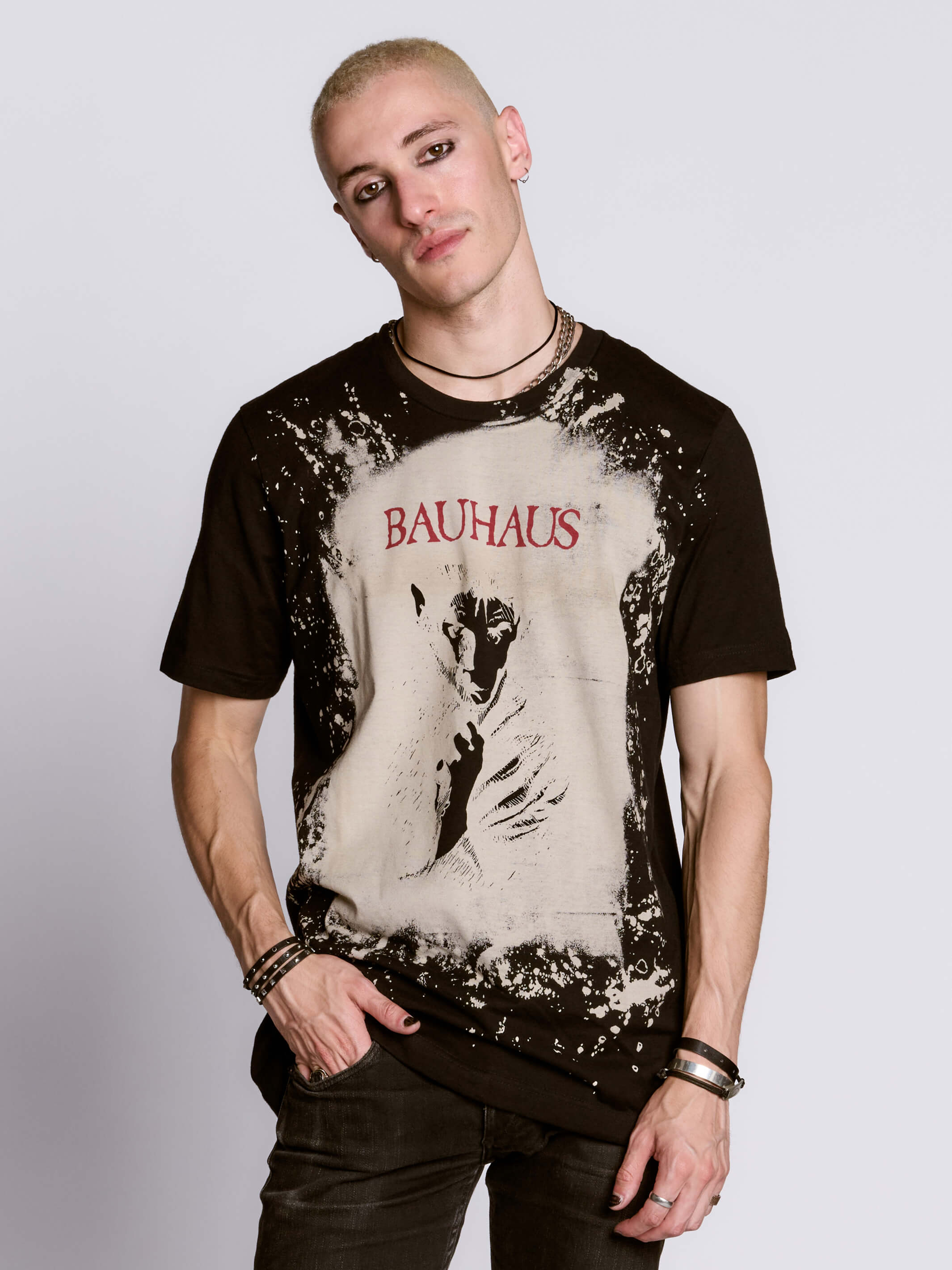 BAUHAUS SPLATTER BLEACH SHIRT