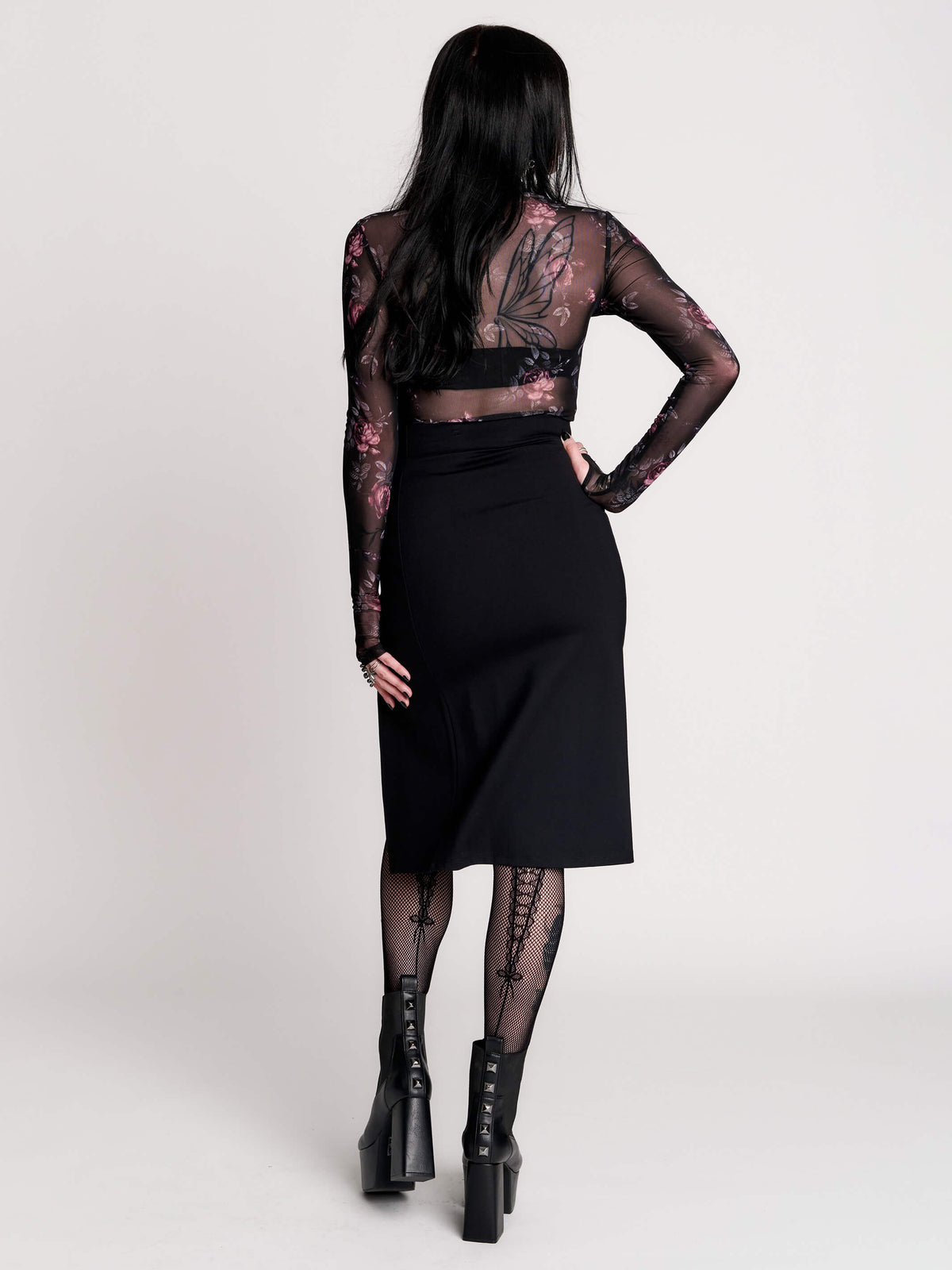 Black pencil skirt.