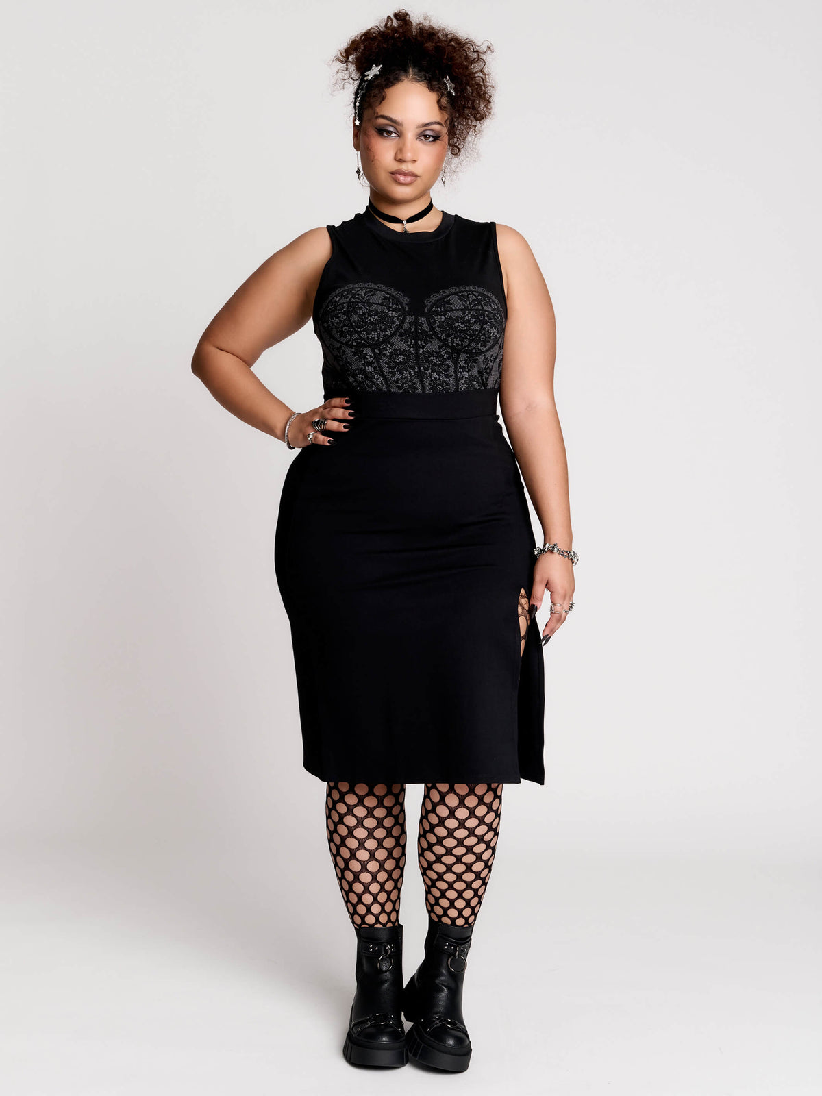 Black pencil skirt.