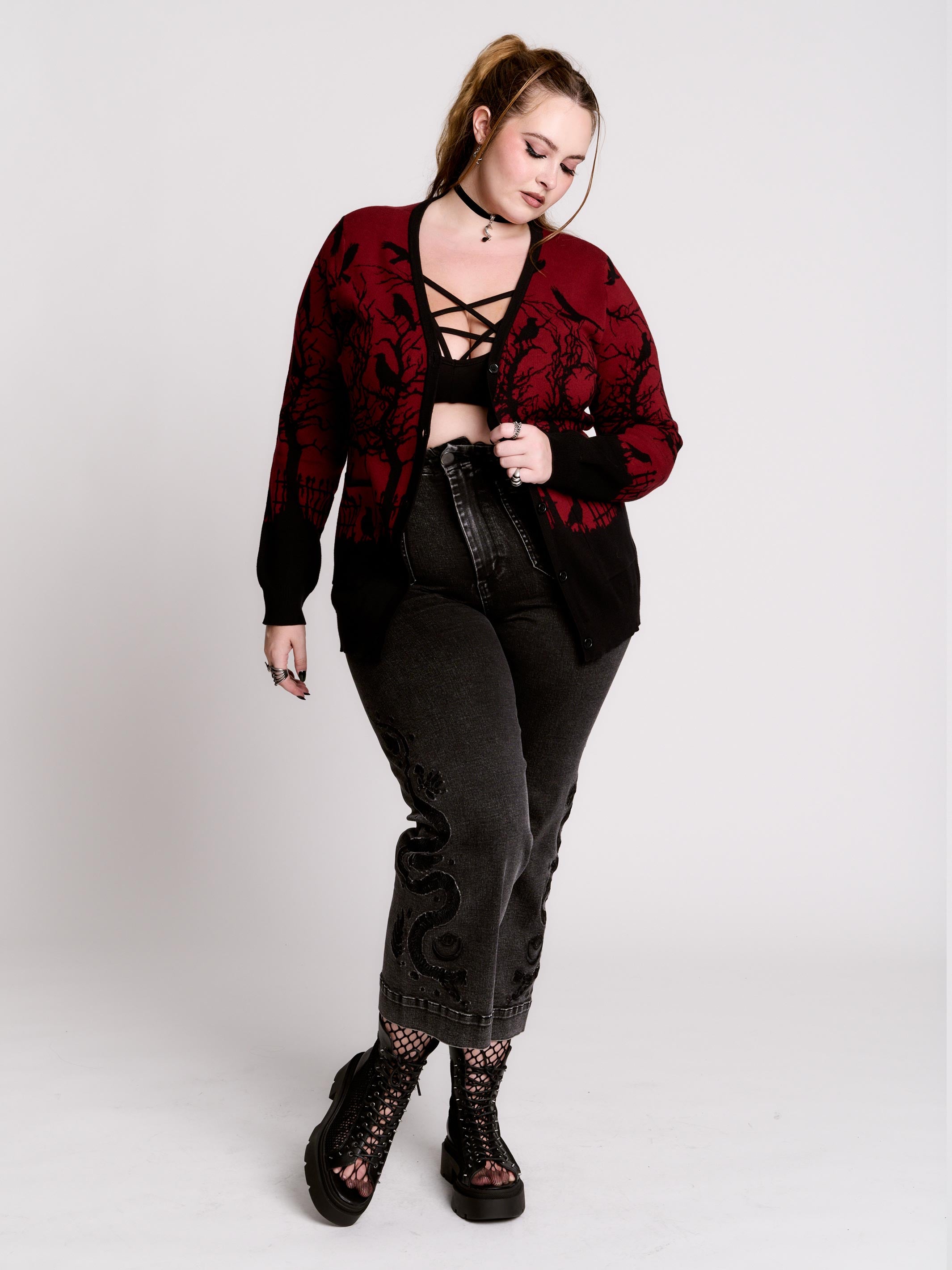 MURDER OF CROWS CARDIGAN