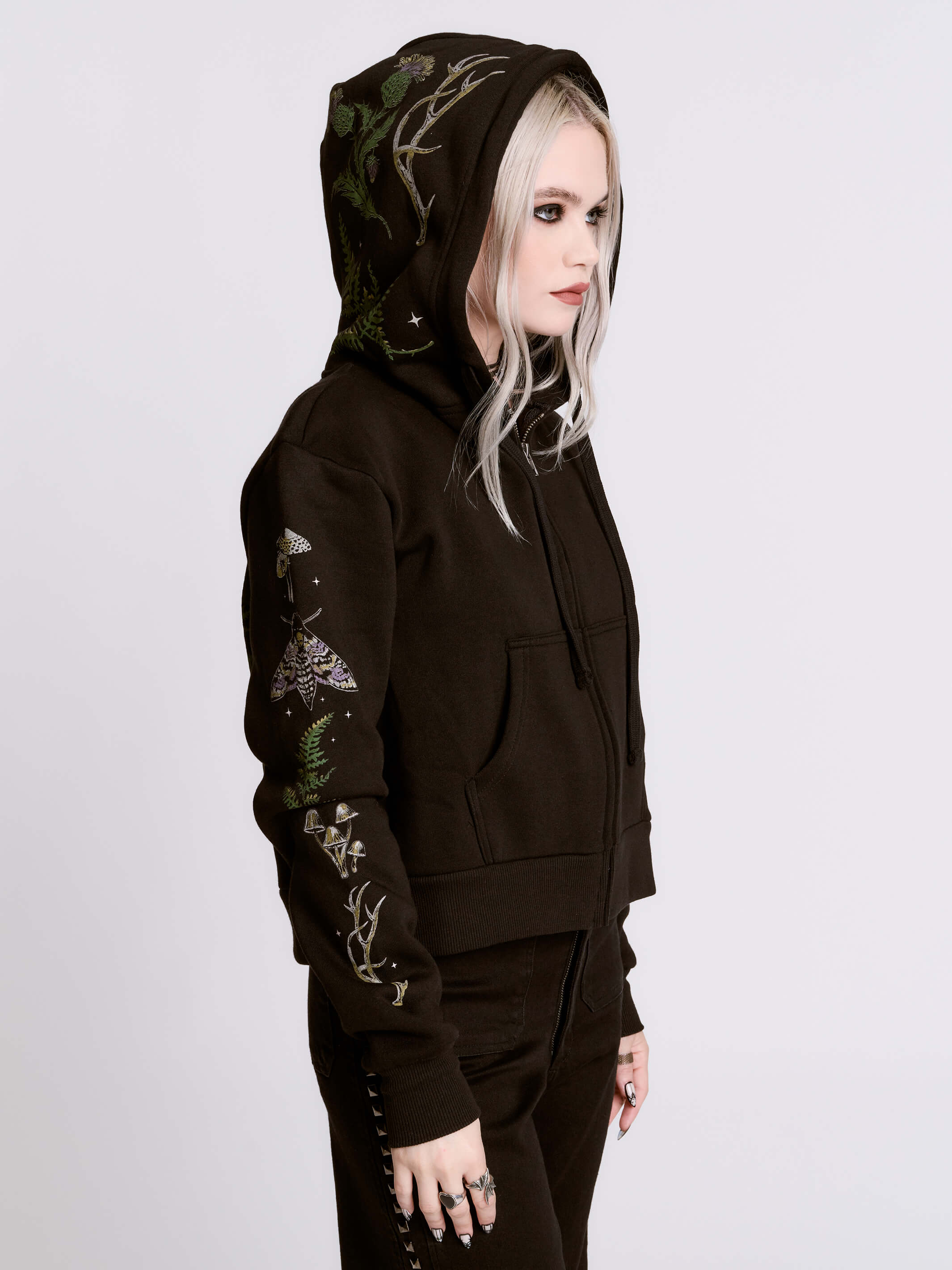 CROPPED FOREST WITCH HOODIE
