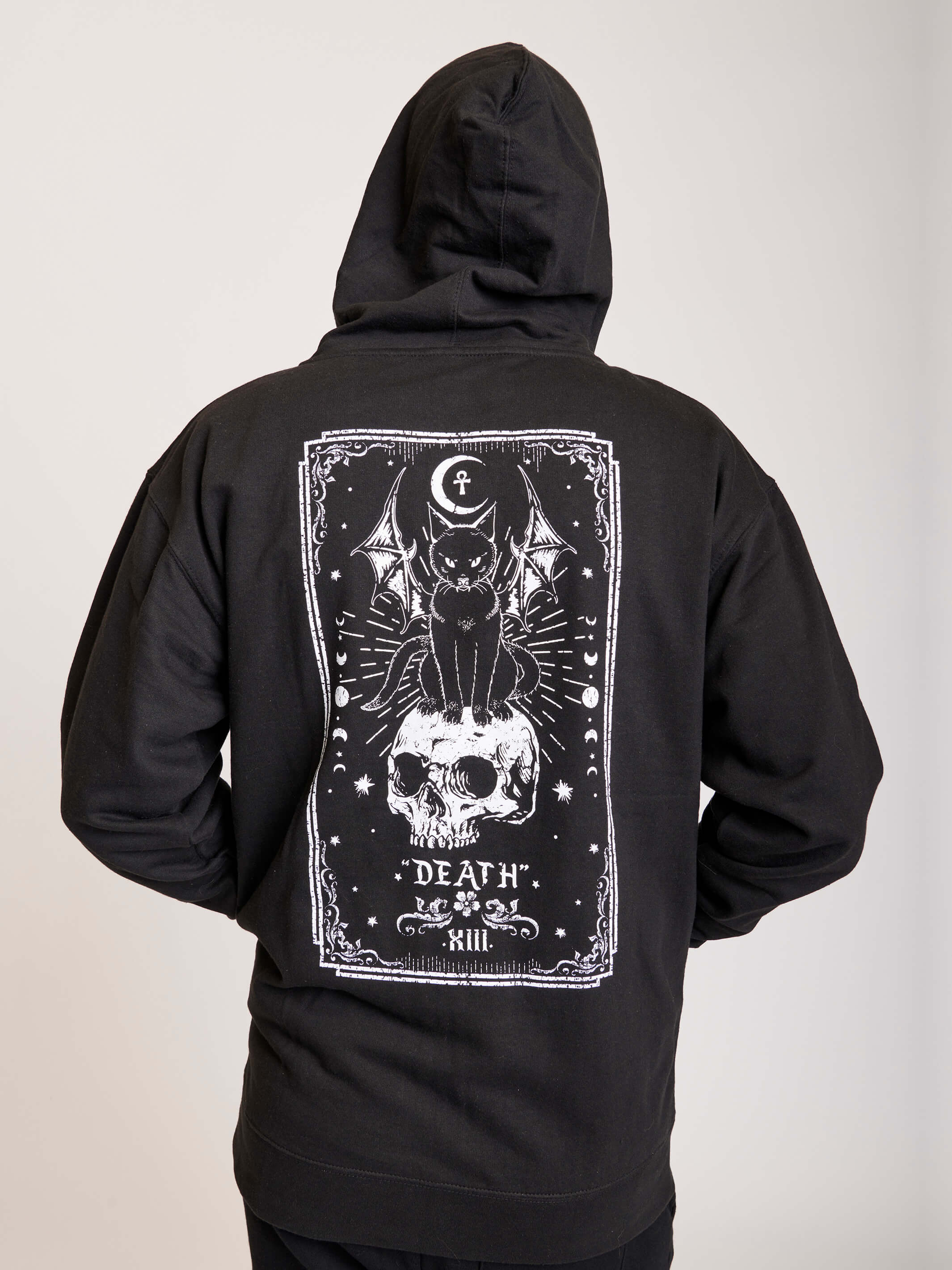 Death tarot zip up unisex hoodie