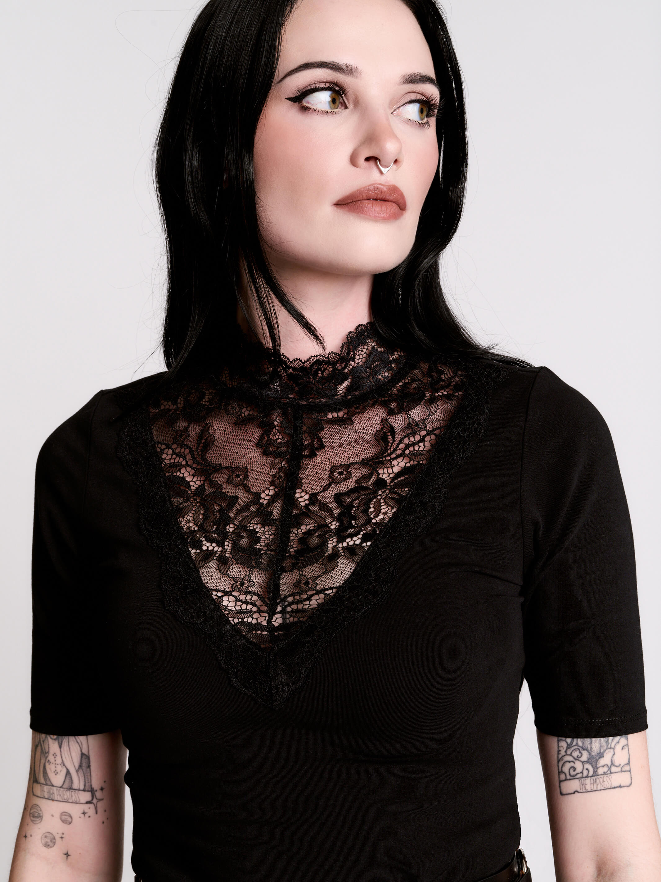 Victorian Lace Yoke Top