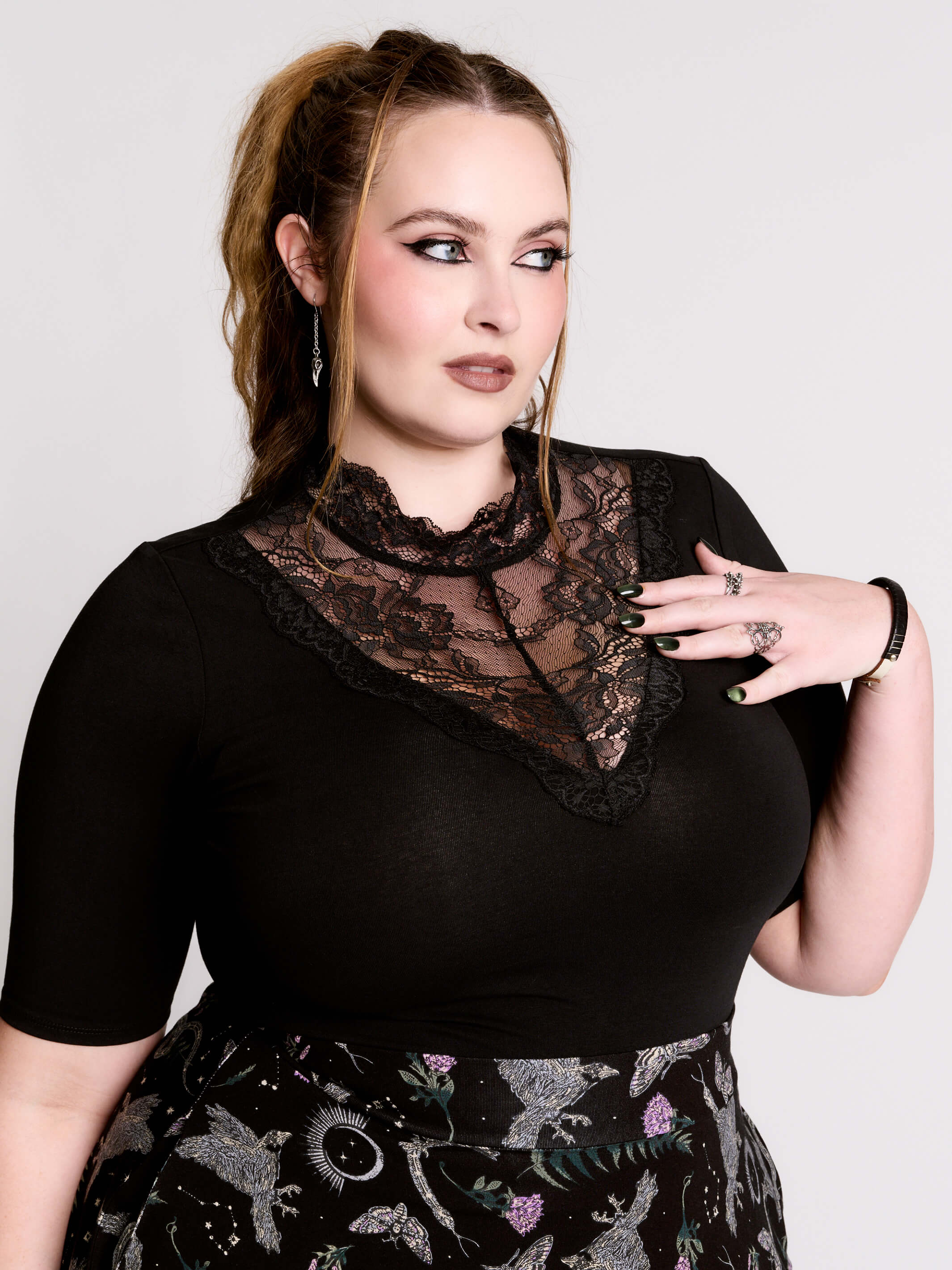 Victorian Lace Yoke Top