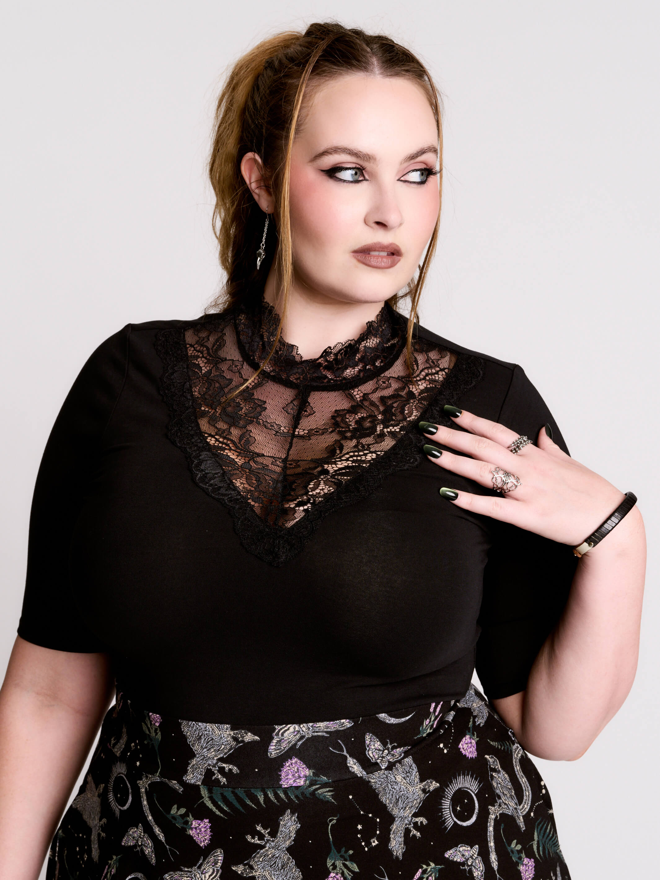 Victorian Lace Yoke Top