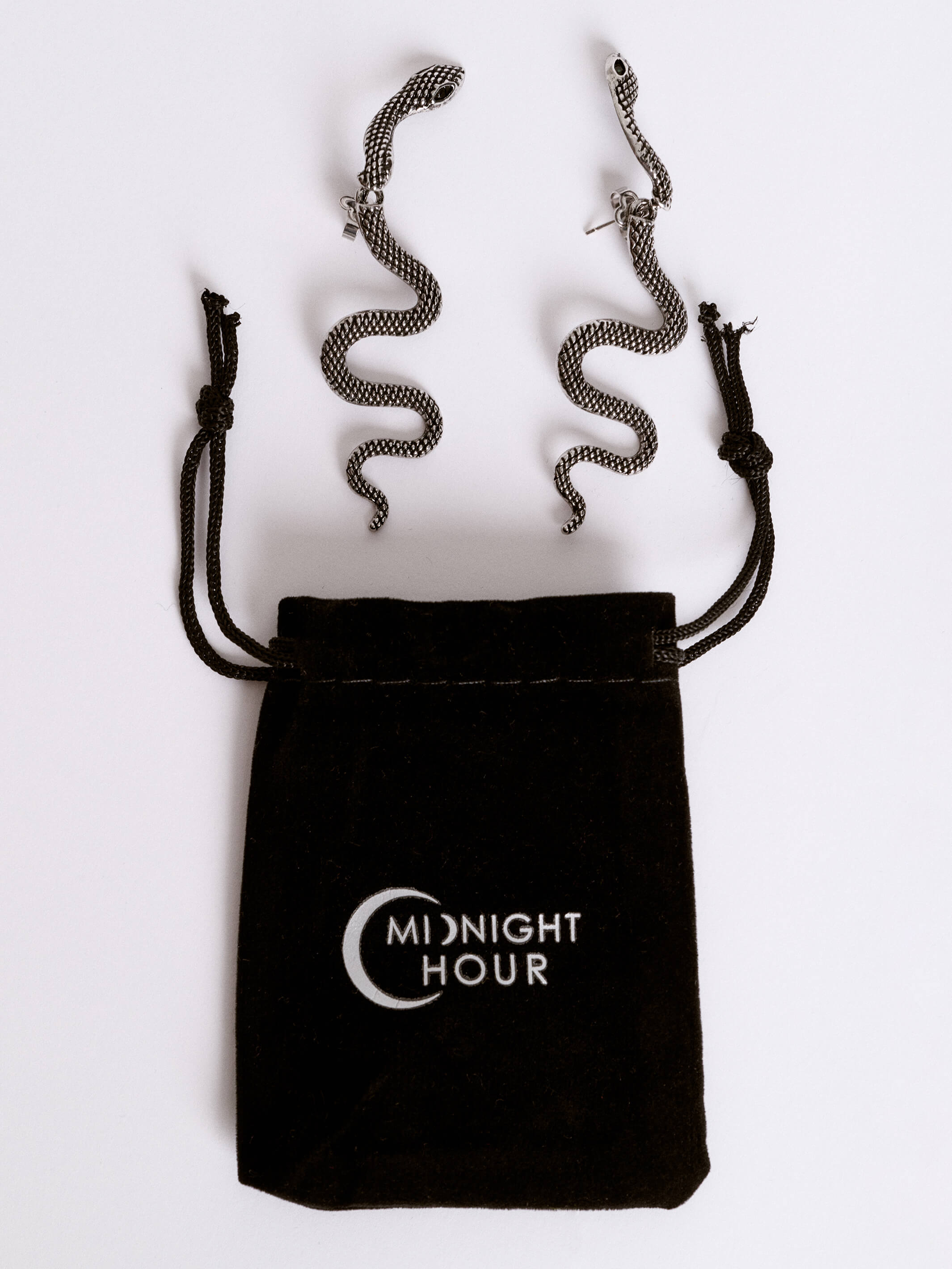 Pierced snake earring