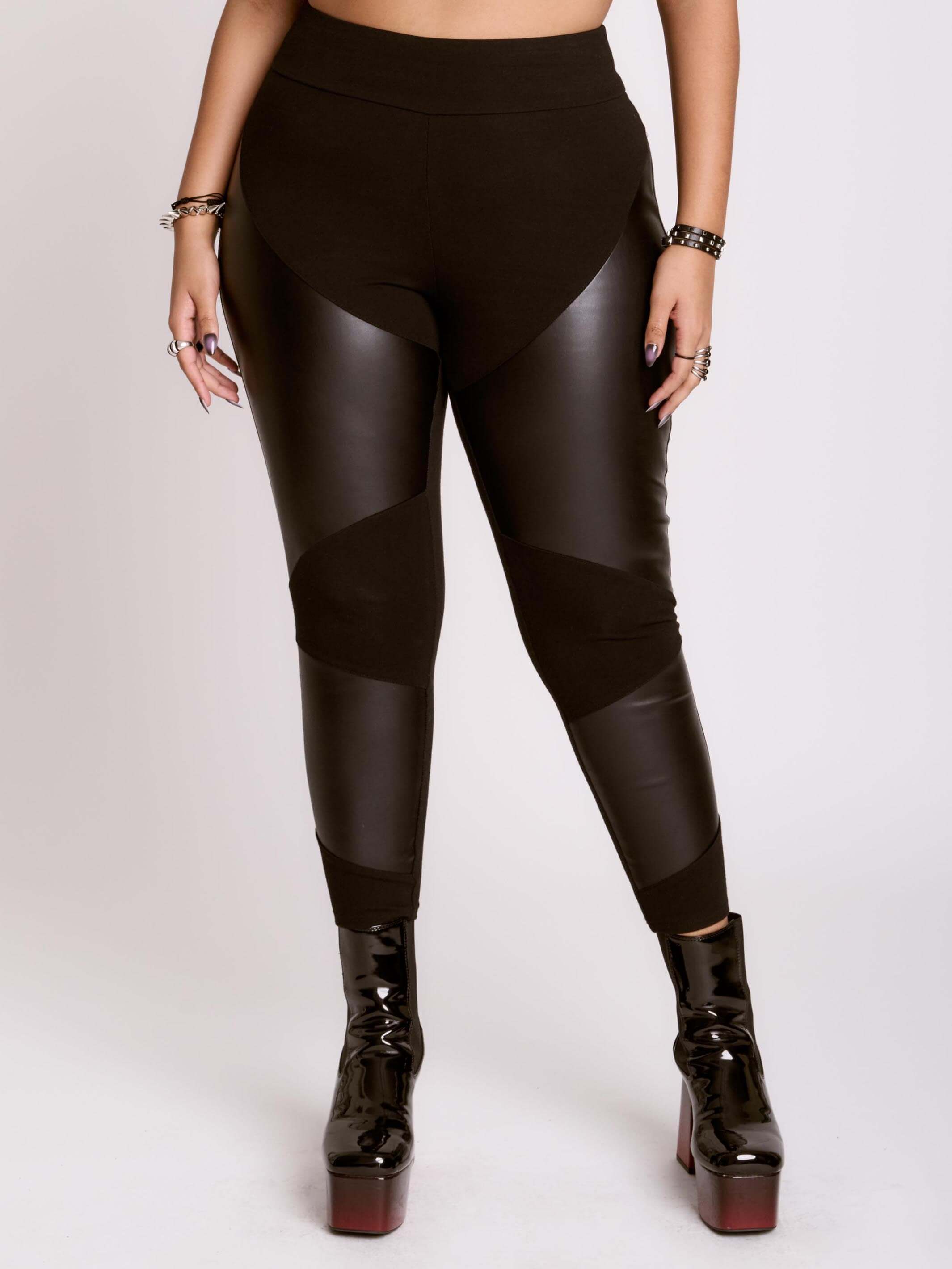 Pleather Moto Legging
