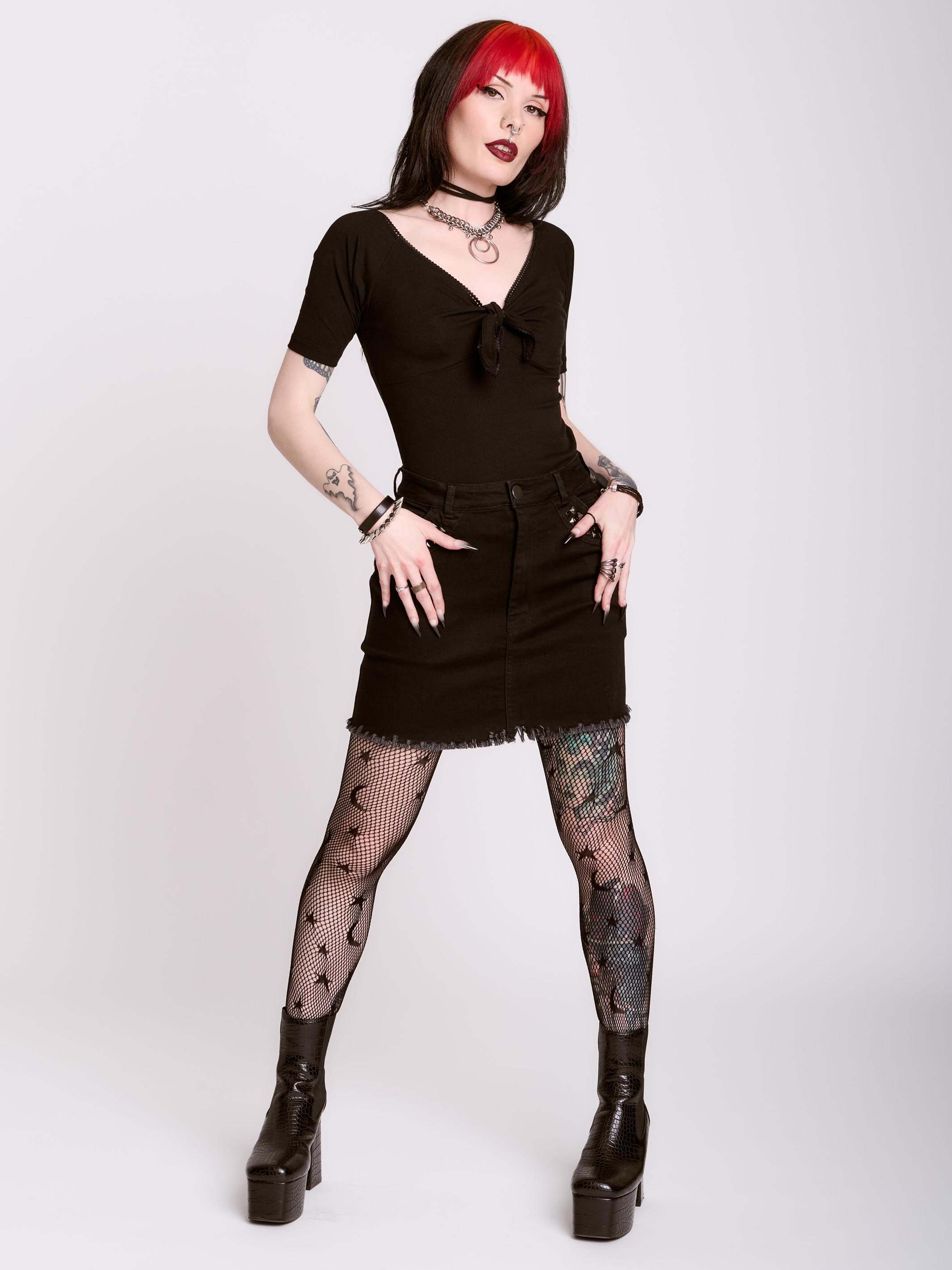 Rockabilly Tie Front Top