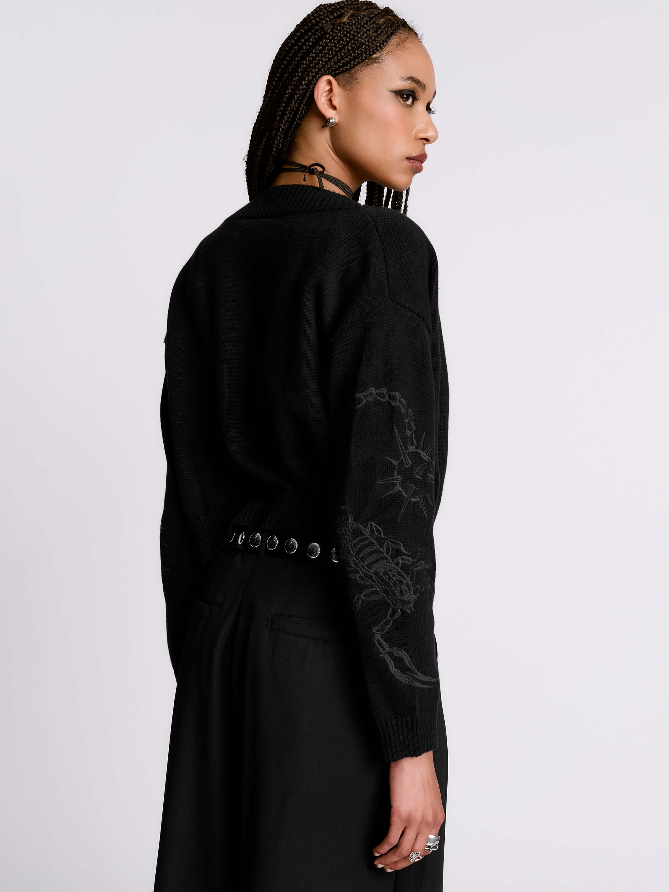 Scorpion Cropped Cardigan