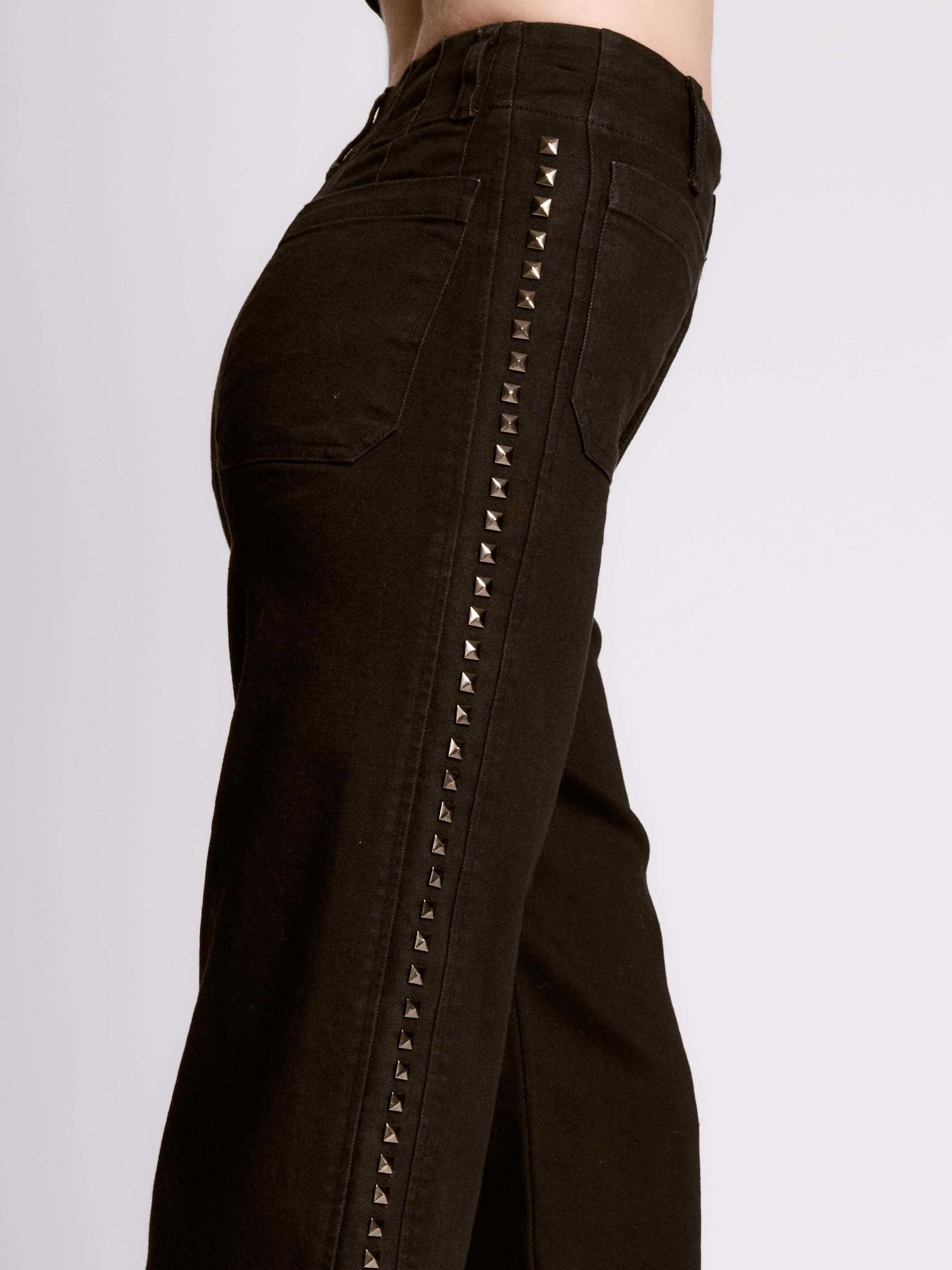 PYRAMID STUDDED DENIM PANTS