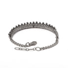 Silver bracelet with chain and clasp 