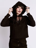 BATS IN FLIGHT CROP HOODIE