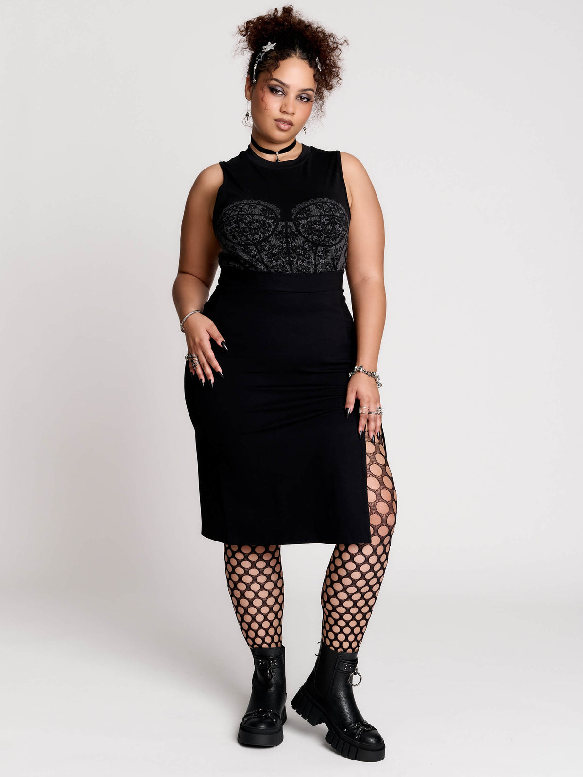 Black pencil skirt.