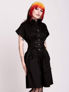 BUCKLE MIDI DRESS