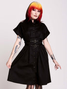 BUCKLE MIDI DRESS