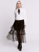 ruffle cropped shirt