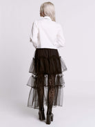 ruffle cropped shirt