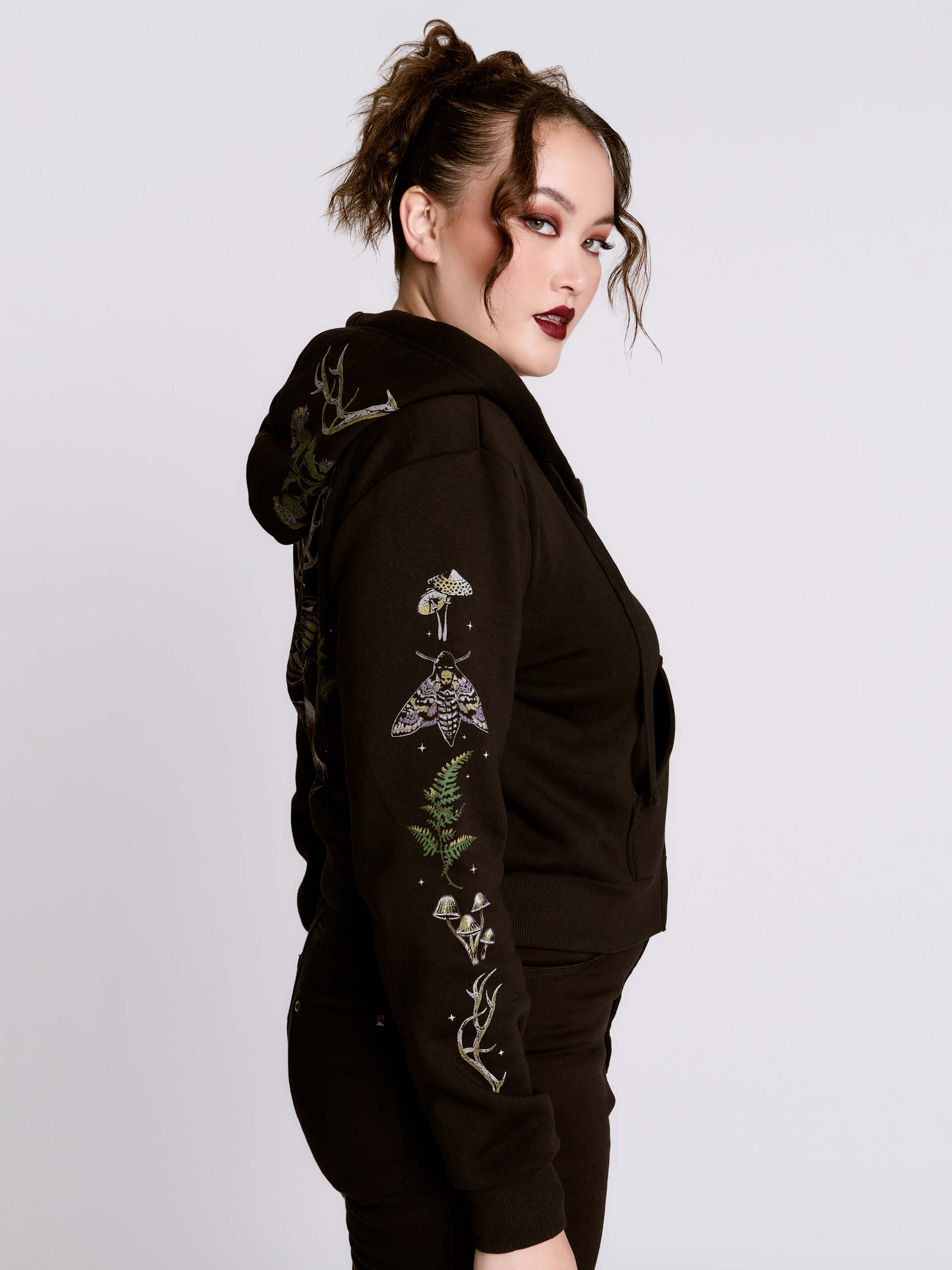 Cropped Forest Witch Hoodie
