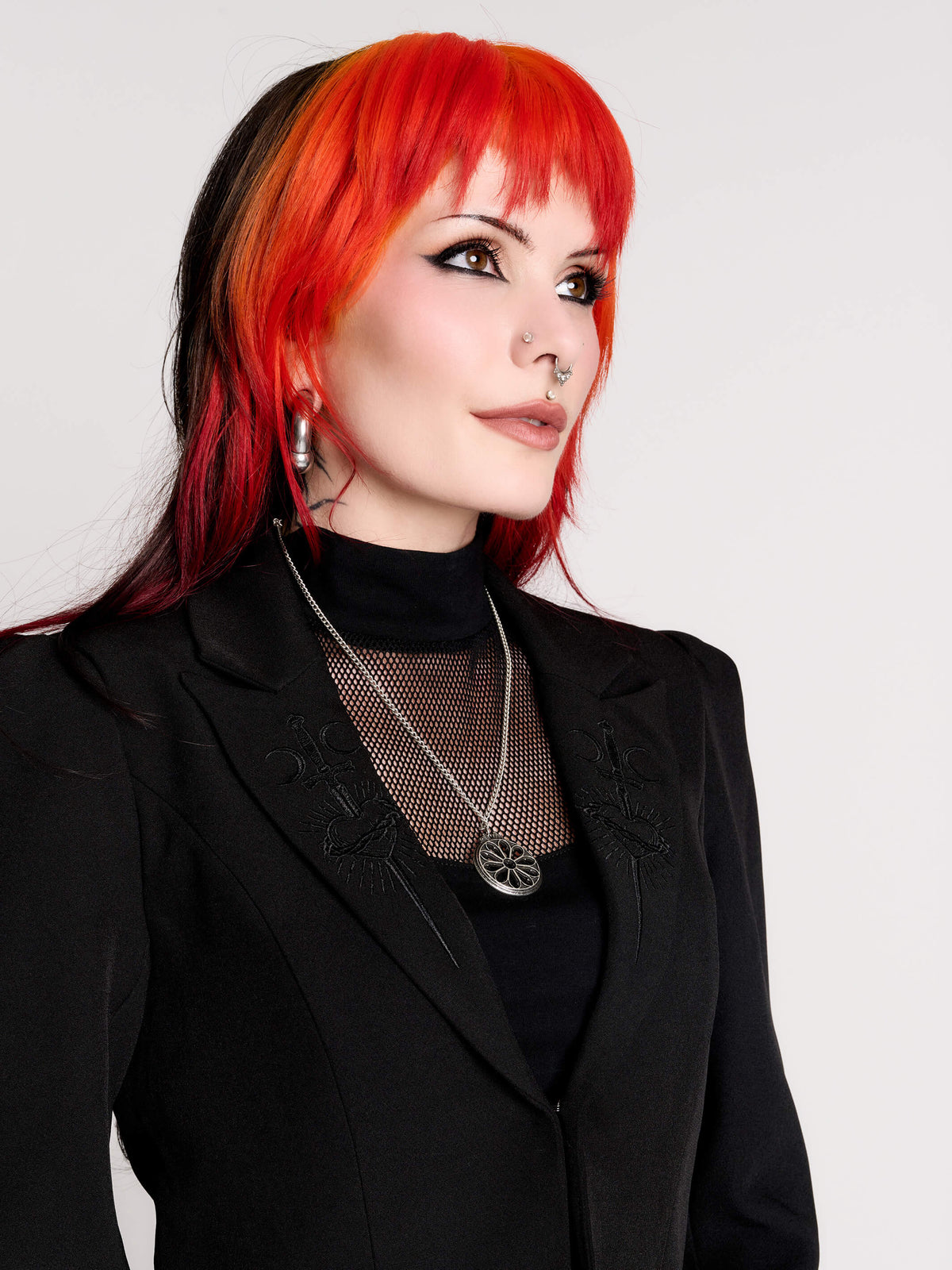 a black structured blazer