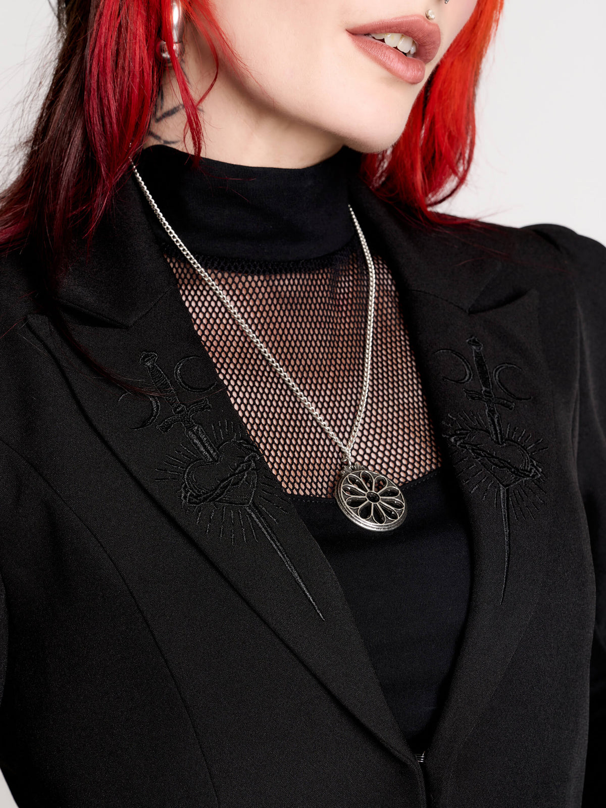 a black structured blazer