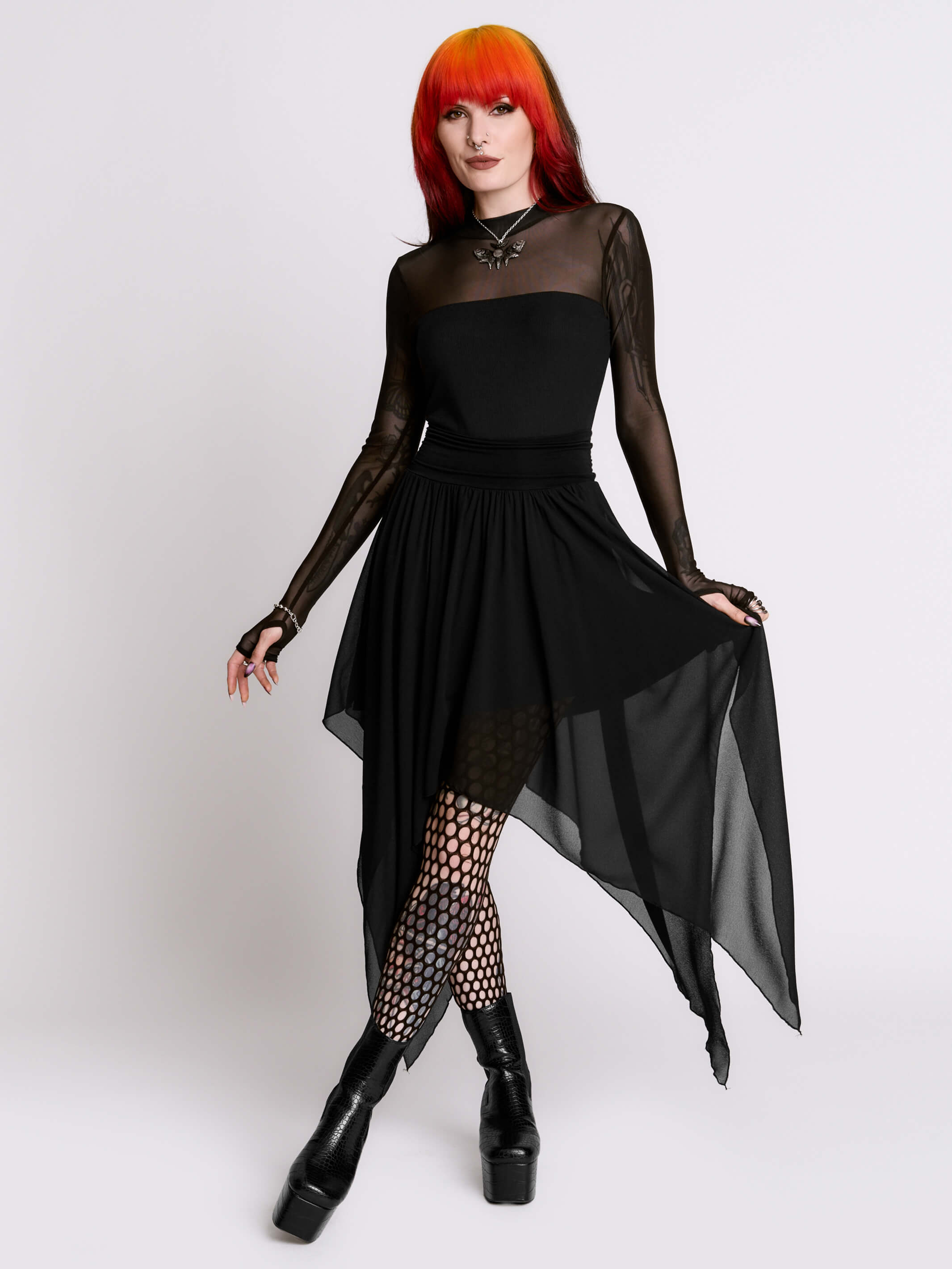 DARK BALLERINA CHIFFON SKIRT