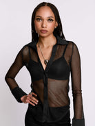 FISHNET BUTTON UP SHIRT