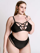 Fishnet Cut Out Swim Bottom