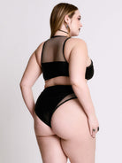 Fishnet Cut Out Swim Bottom