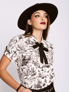 Gothic toile academia shirt