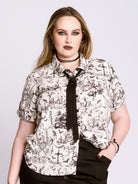 Gothic toile academia shirt