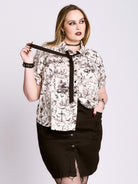Gothic toile academia shirt
