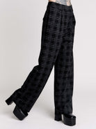 Grey Plaid Trouser