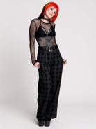 Grey Plaid Trouser