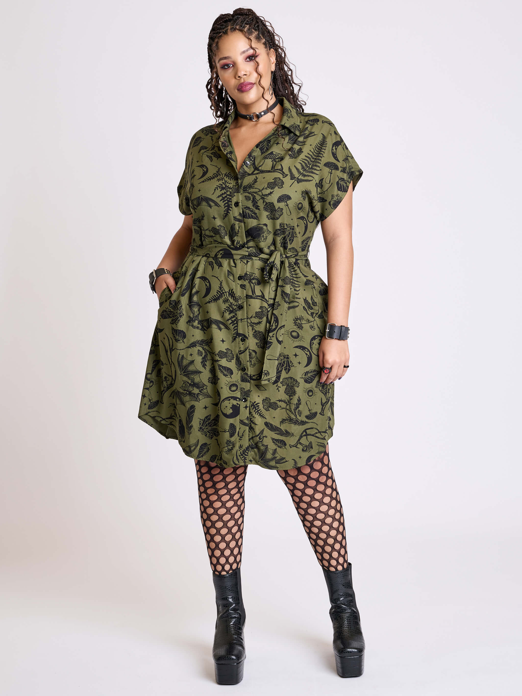 Garden Witch Shirt Dress