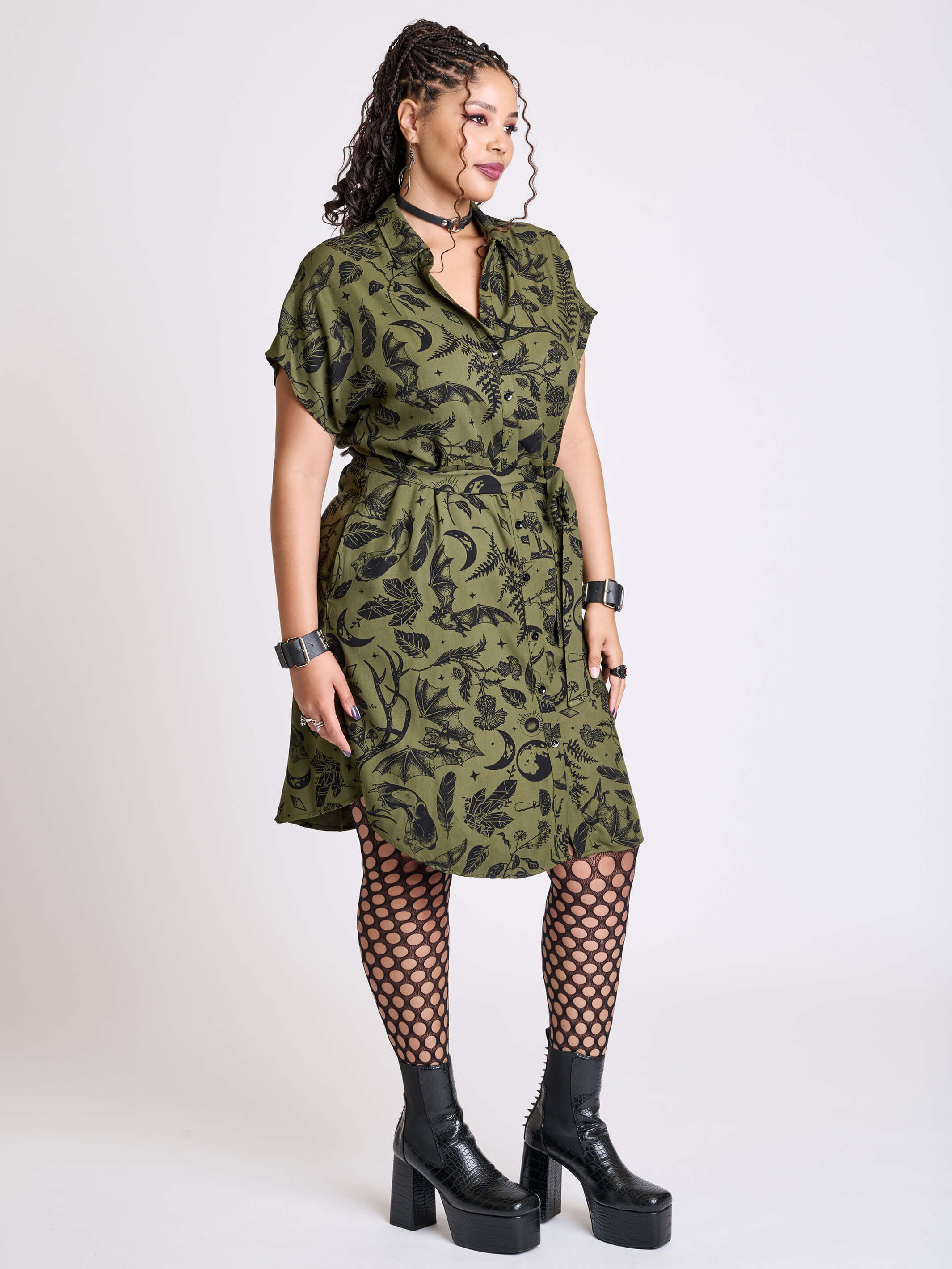 Garden Witch Shirt Dress