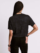 GOTHIC ANGEL CROPPED MINERAL WASH TEE