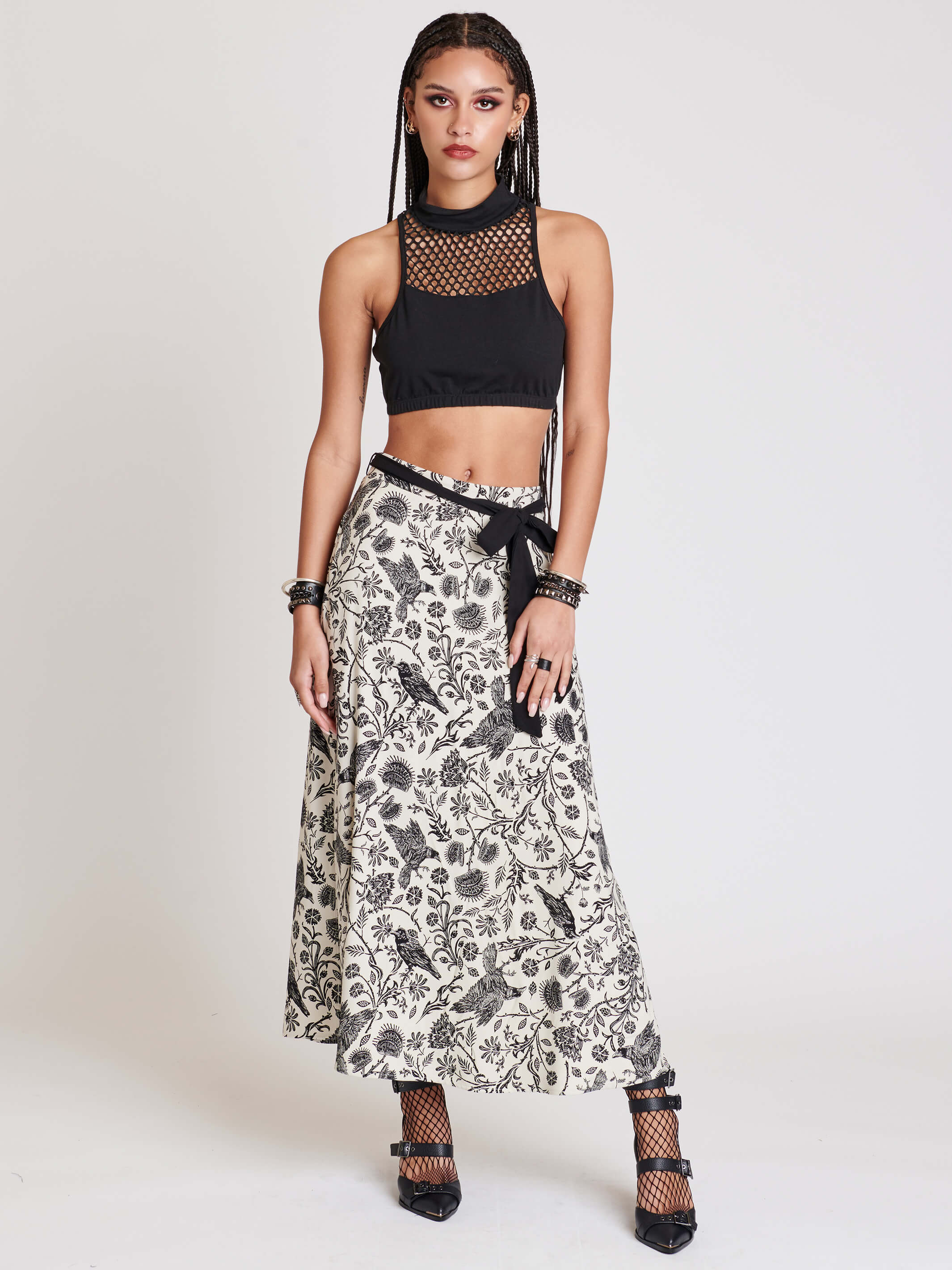 FISHNET HI NECK BRALETTE