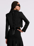 Lace Up Crop Blazer