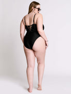 Lace Up Corset Swimsuit