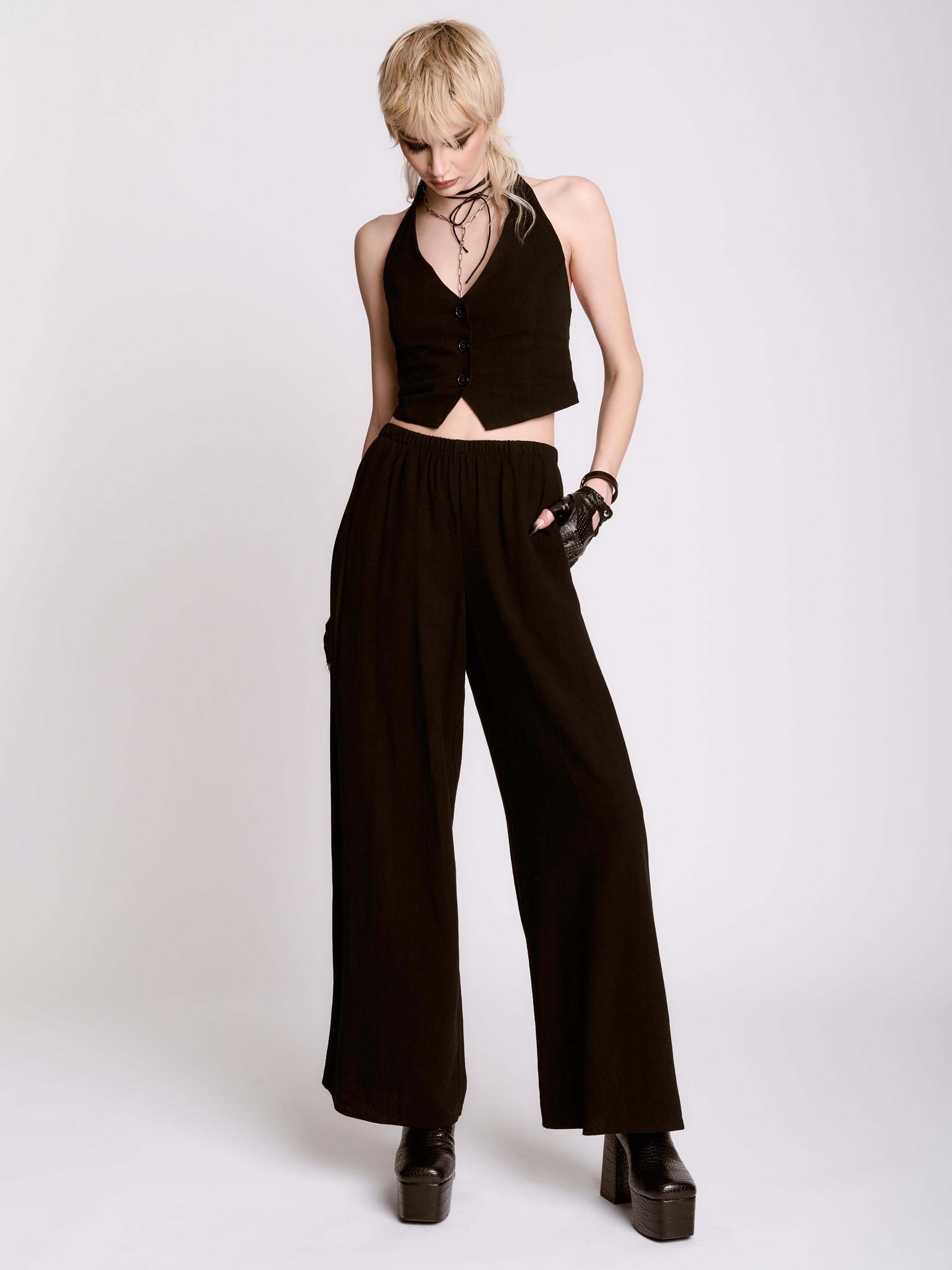 LINEN PALAZZO PANT