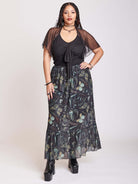 MAXI SKIRT WITH BUTTERFLY ALL OVER PRINT