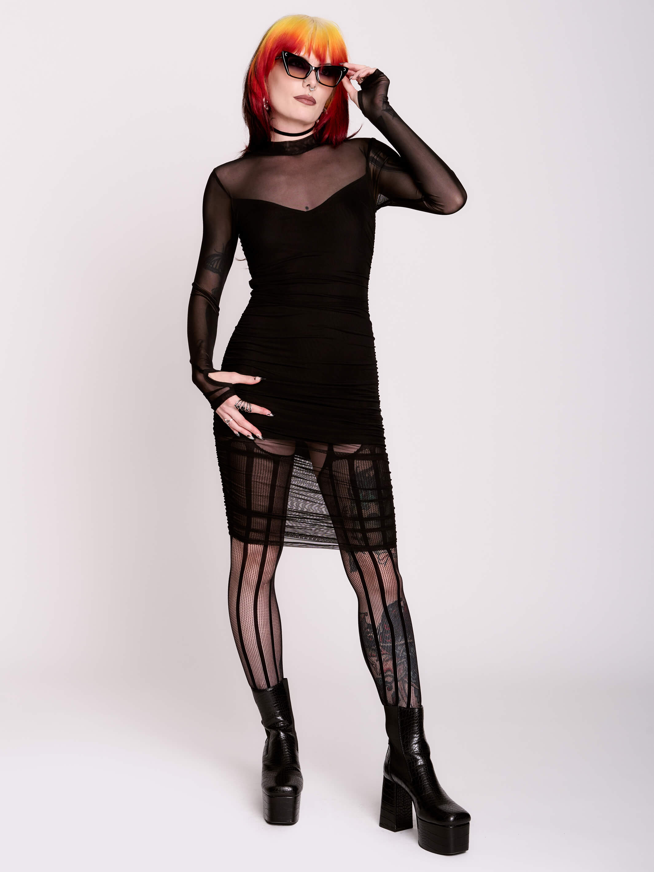 MESH MATRIX DRESS