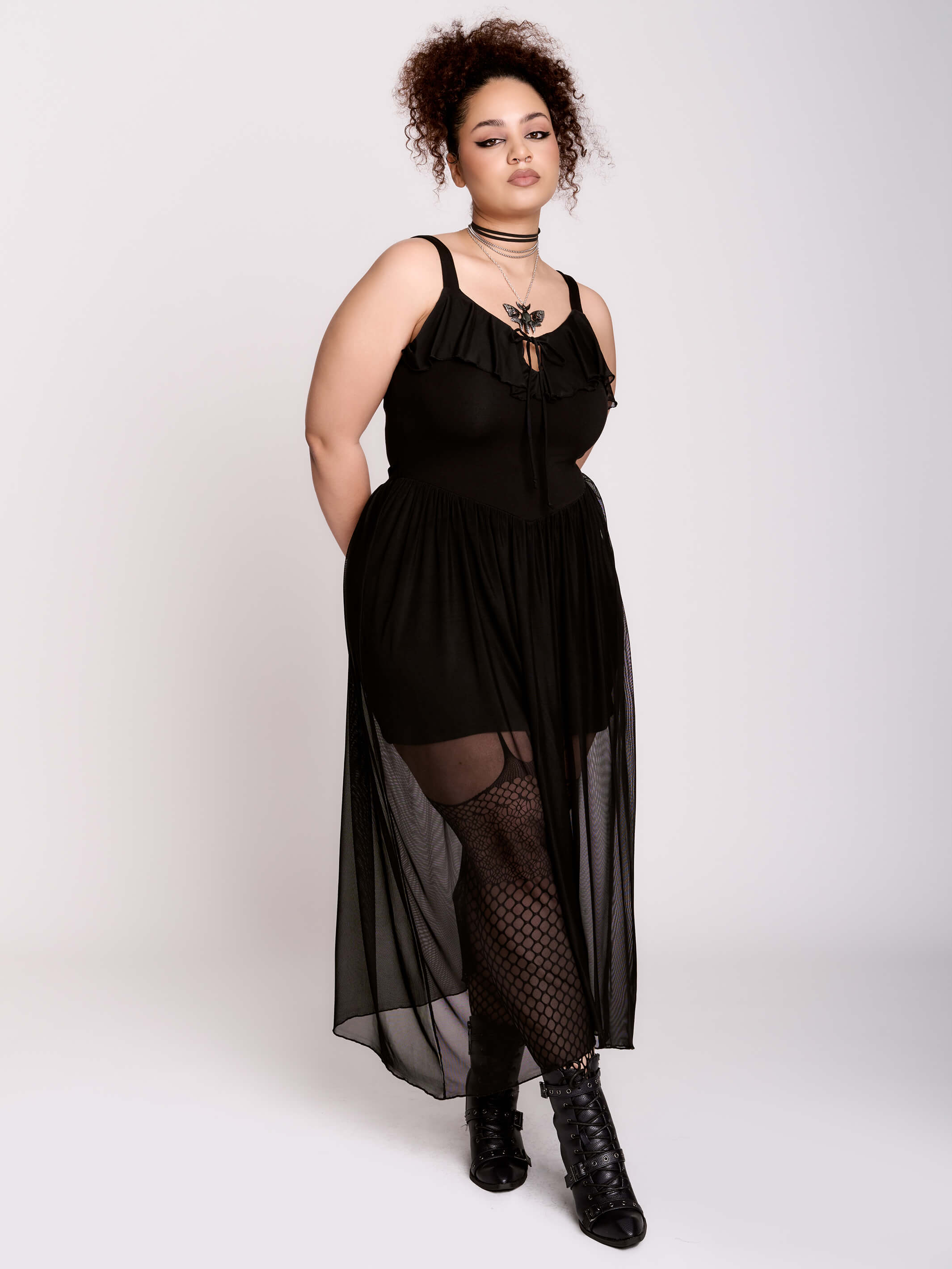 mesh sundress plus