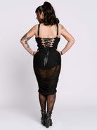 MORTISHA GARTER MESH SKIRT