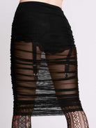 MORTISHA GARTER MESH SKIRT