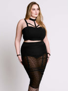 MORTISHA GARTER MESH SKIRT
