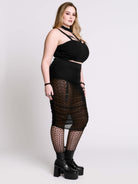 MORTISHA GARTER MESH SKIRT